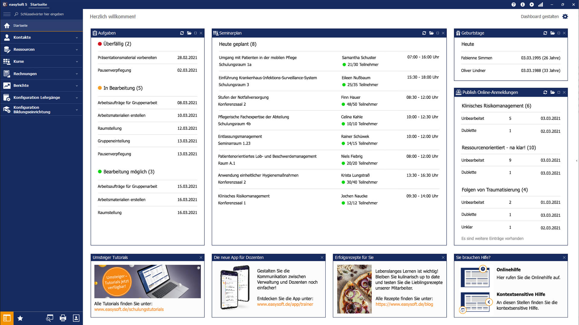 EesySoft dashboard