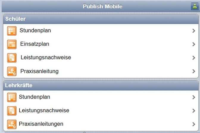 Ansicht Publish Mobile