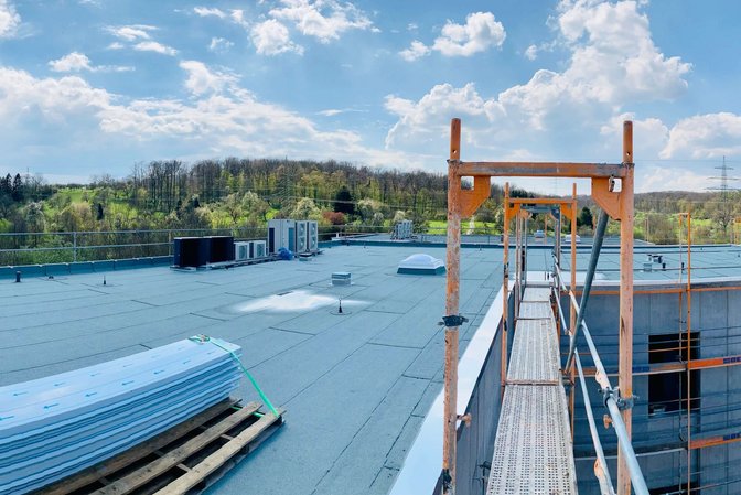 easySoft Neubau in Metzingen Panorama Aussicht Schwäbische Alb